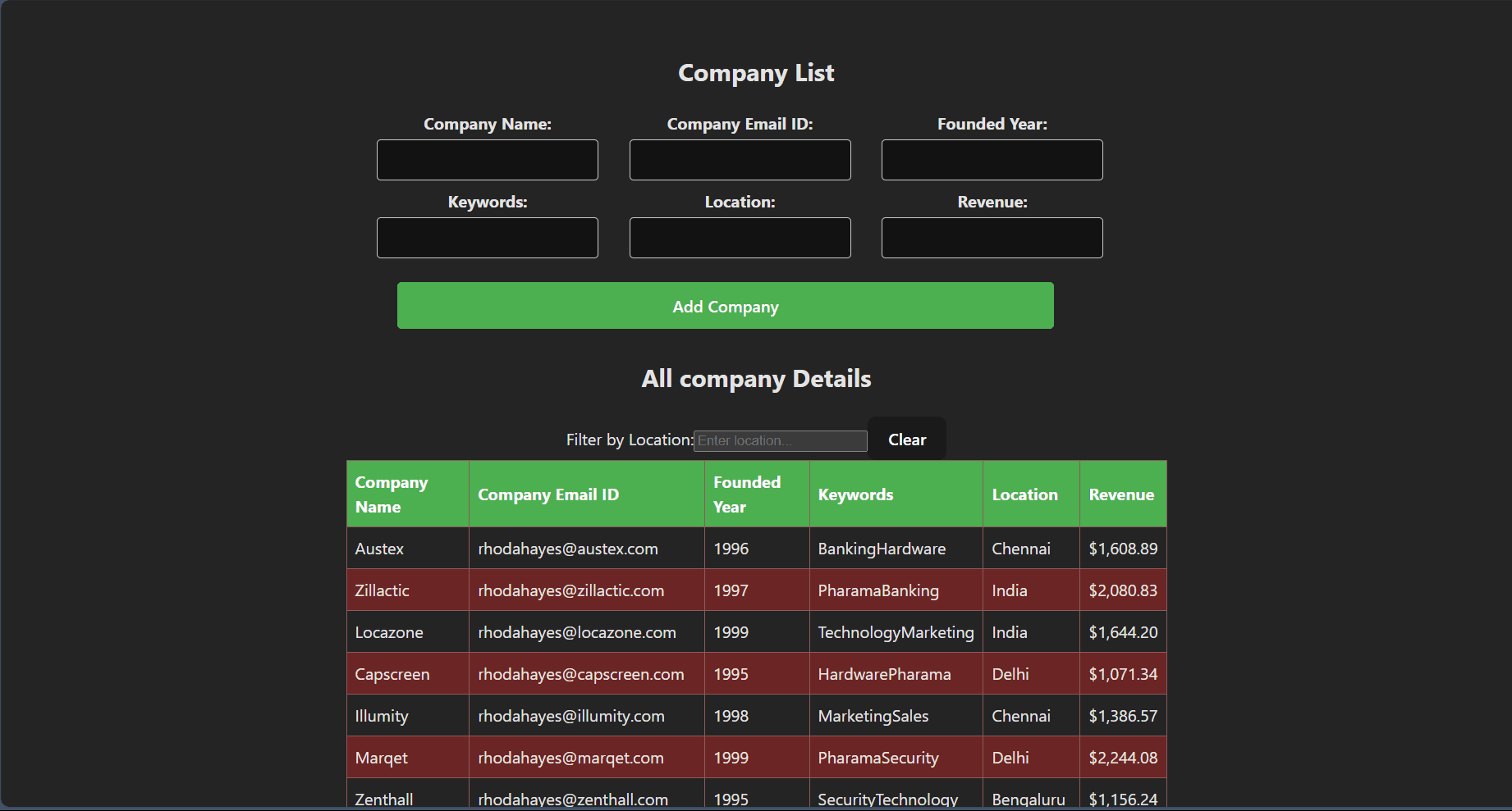 Company Directory App preview